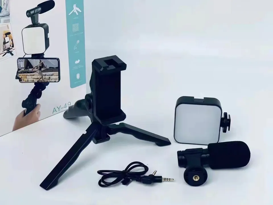 AY-49 Video Making Tripod Kit with Mic