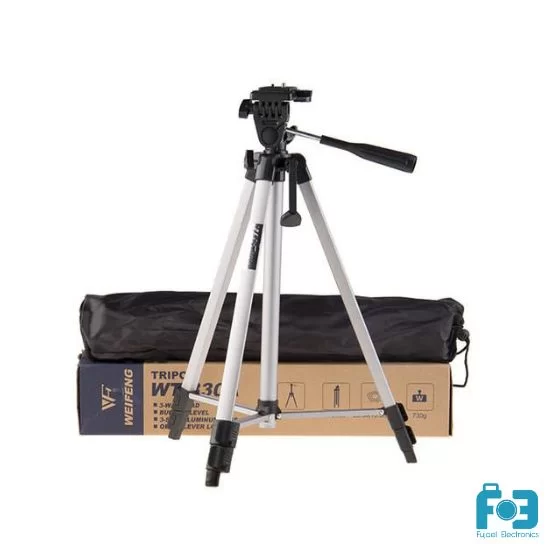 Tripod 330A Professional Camera Tripod With Mobile Holder -Silver