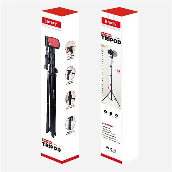 JMARY KP-2206 1,7m Multifonctionnel Réglable Portable Portable Tripod Phone Tele-folder Stand For Live Streaming, Selfie