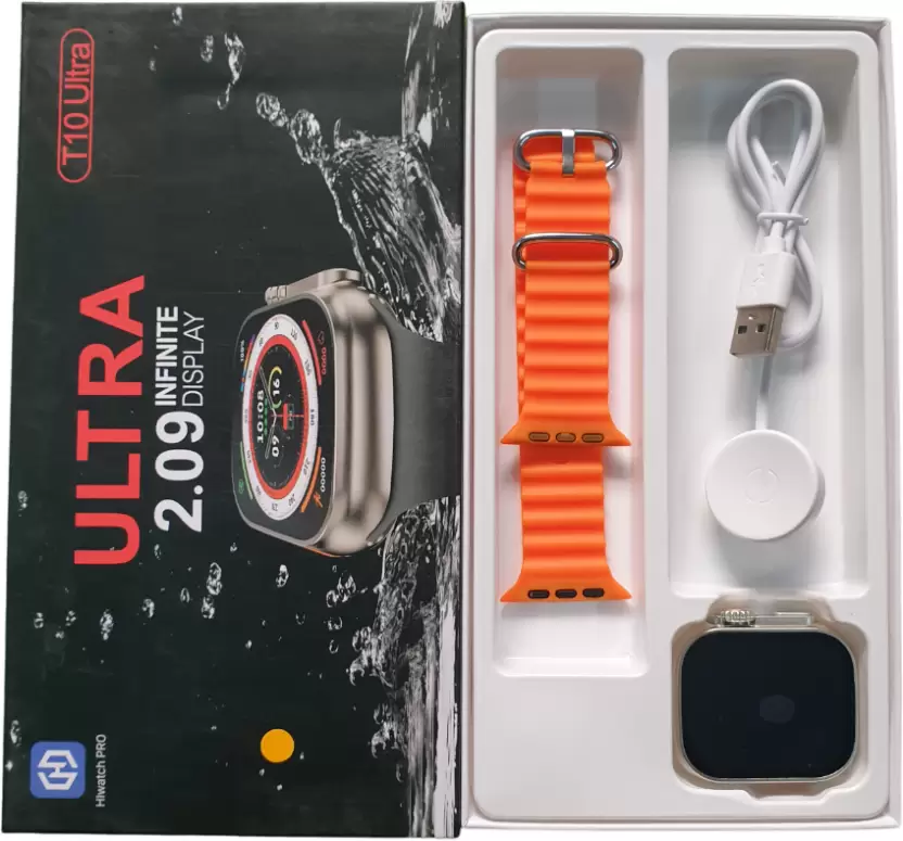 Tinzzi Smartwatch T 10 Ultra 2.09 inch HD Screen Falled Female Water Watch Bluetooth Call Waterproof Heart Rate Sleep Monitor Fitness Bracle - IPS