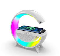Wireless Charging Table Lamp Bluetooth Speaker Intelligent Atmosphere RGB Light Bluetooth Speaker With Wireless Charging BT2301 Wireless Charger Speaker